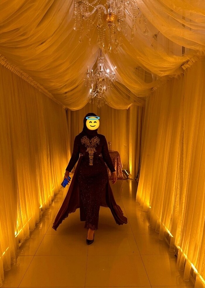 Abiye rengini  mürdüm  olarak aldım mor da diyebiliriz ama  güze - Görsel 4