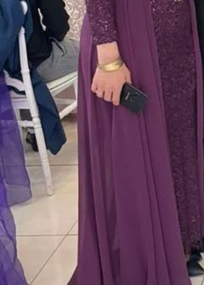 Abiye rengini  mürdüm  olarak aldım mor da diyebiliriz ama  güze - Görsel 5