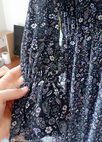 Çiçekli şifon elbise - Görsel 2