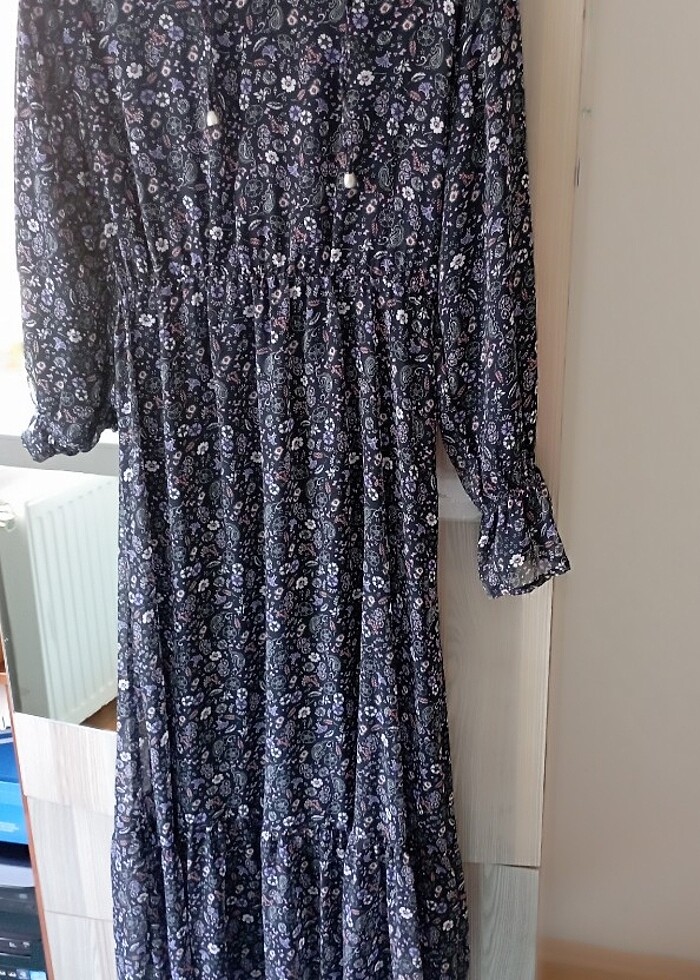 Çiçekli şifon elbise - Görsel 4