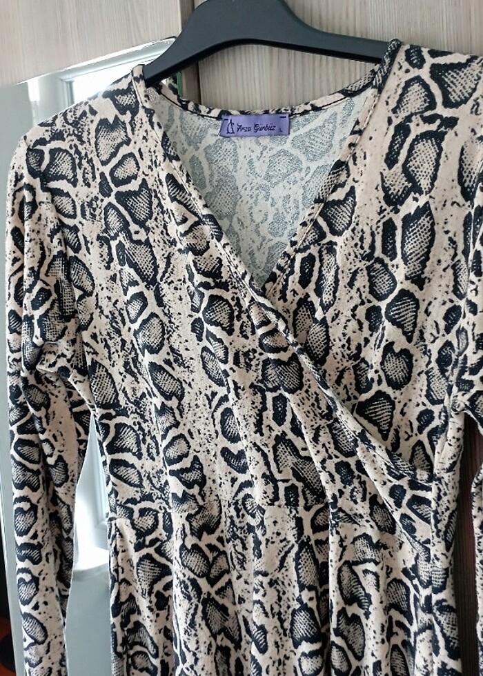 Leopar mevsimlik elbise - Görsel 2