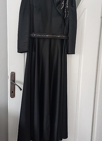 Saten abiye siyah - Görsel 5