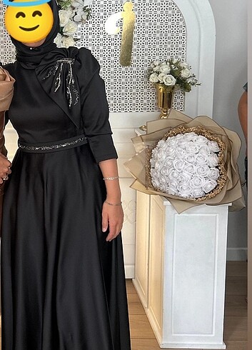 Saten abiye siyah - Görsel 6