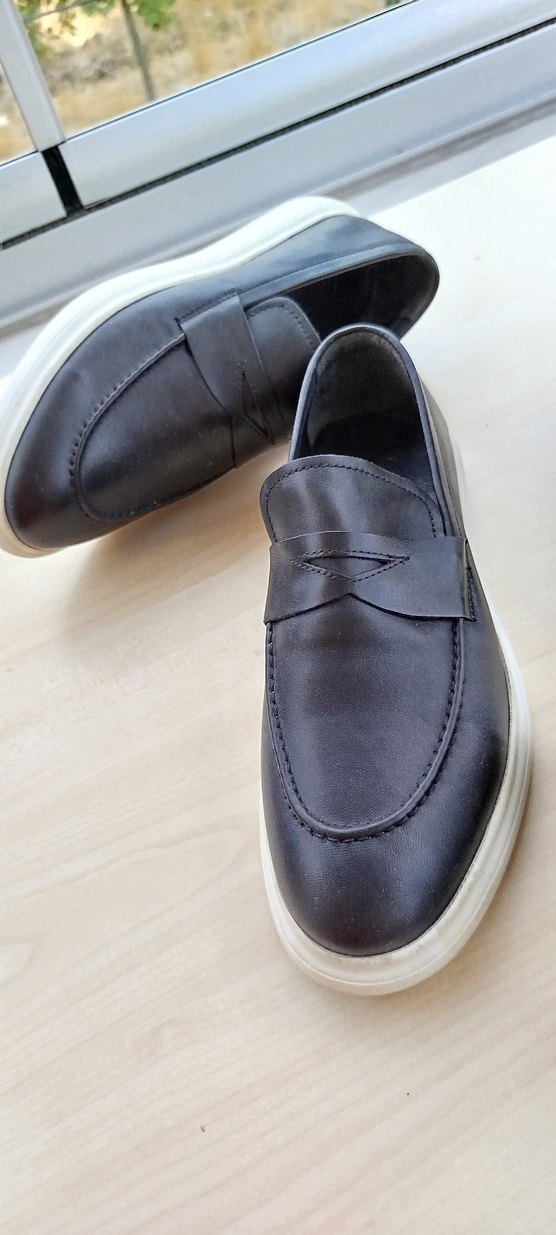 Siyah Deri Erkek Klasik Ayakkabı - Görsel 3