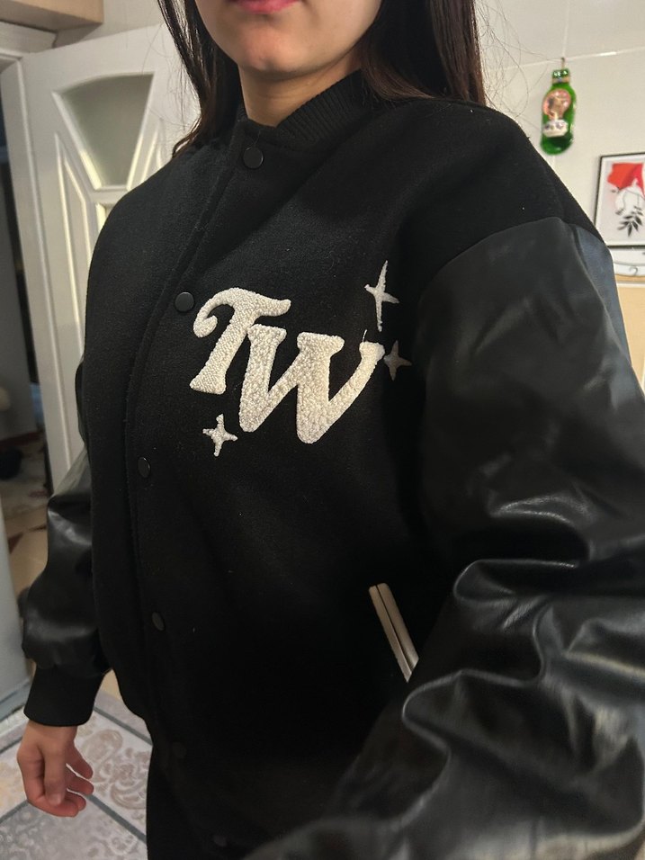 Siyah Kadın Deri Bomber Ceket - Görsel 2