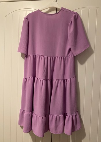 Mor V Yakalı Dökümlü Hamile Bluzu - Görsel 3