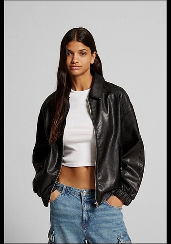 Bershka deri ceket