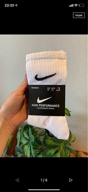 Nike tenis çorap