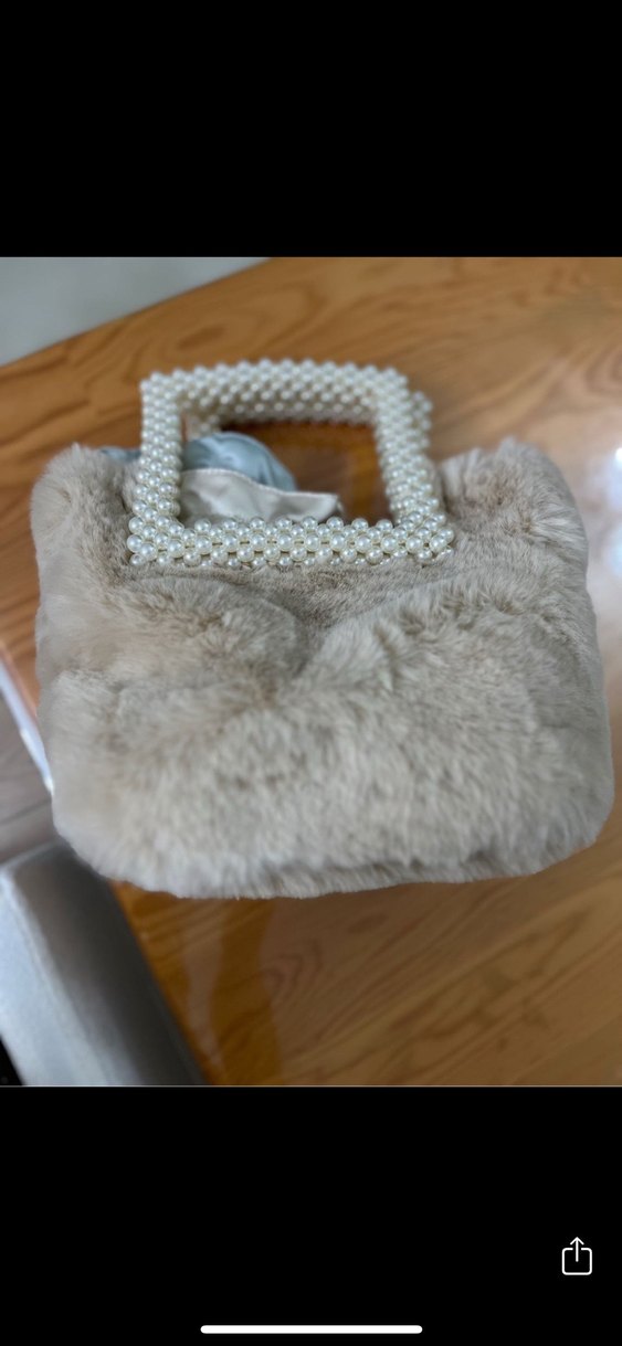 İnci Detaylı Bej Kadın Çanta - Görsel 2