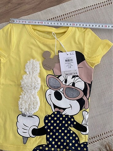 24-36 Ay Beden sarı Renk Name İt Kız Bebek Sarı Tshirt