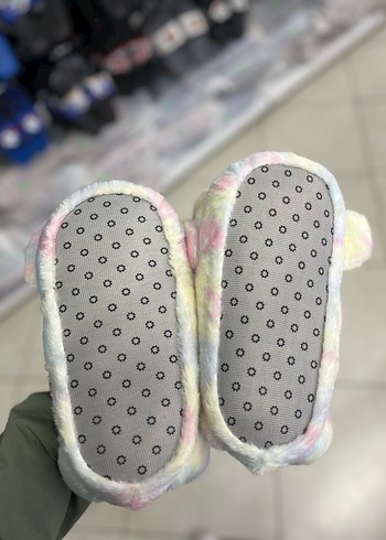 Pastel Renkli Peluş Ayı Panduf - Görsel 3