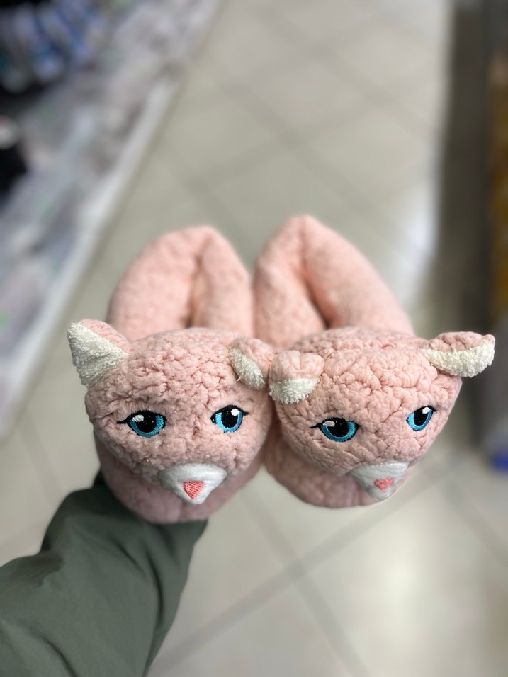 Pembe Leopar Desenli Kız Çocuk Ev Terliği - Görsel 2