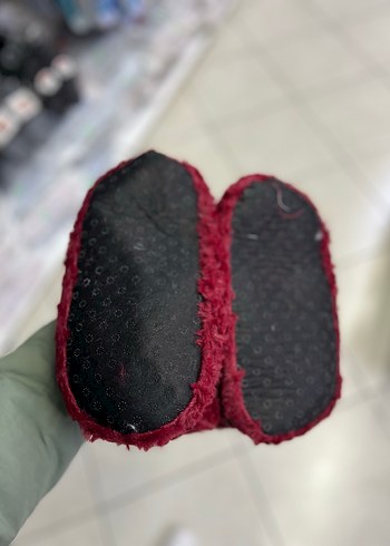 Bordo Nakışlı Bohem Kız Ev Terliği - Görsel 2