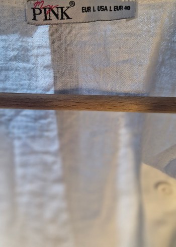 Bohem Beyaz Keten İşlemeli Gömlek - Görsel 3