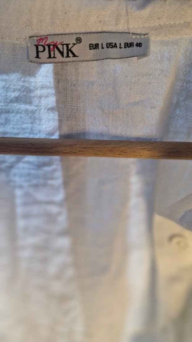 Bohem Beyaz Keten İşlemeli Gömlek - Görsel 3