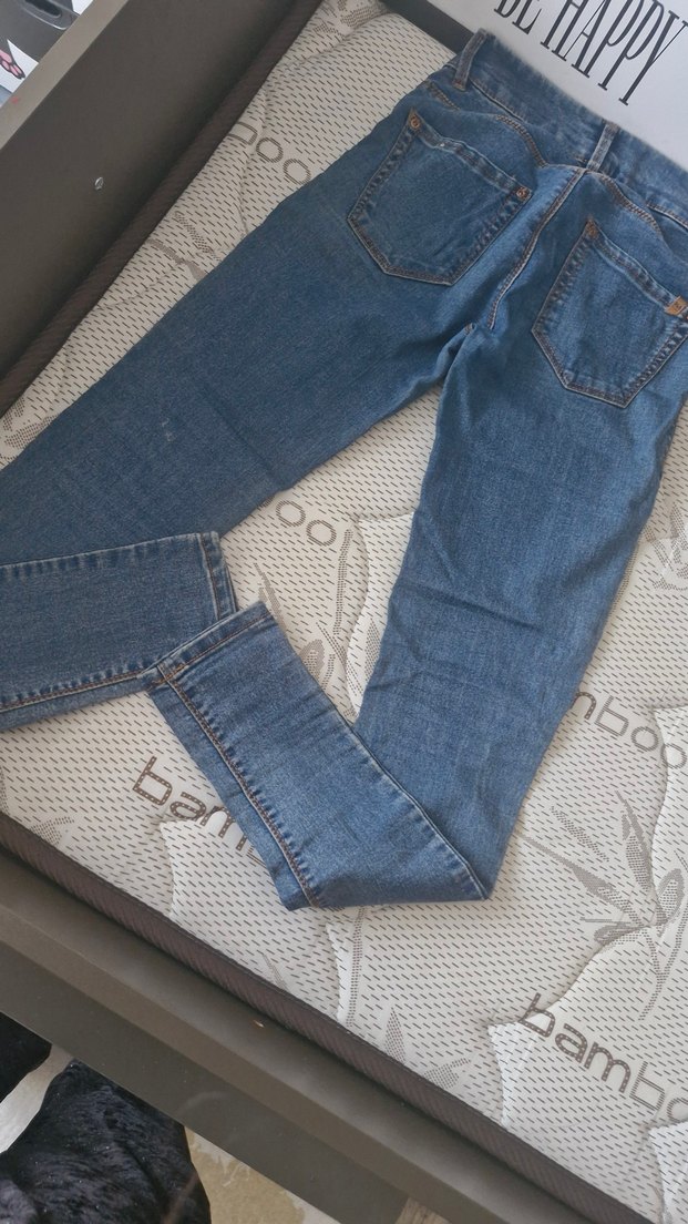 Kadın Mavi Elastik Slim Denim Pantolon - Görsel 3