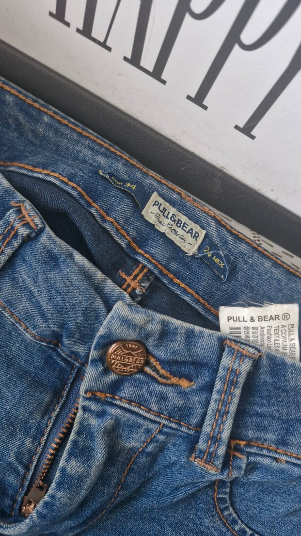 Kadın Mavi Elastik Slim Denim Pantolon - Görsel 2