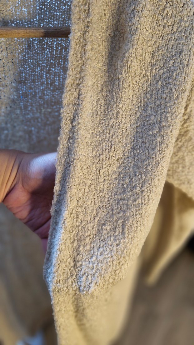 Bej Kadın Örgü Yün Hırka - Görsel 3