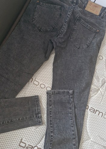 Gri Regular Fit Kadın Kot Pantolon - Görsel 4