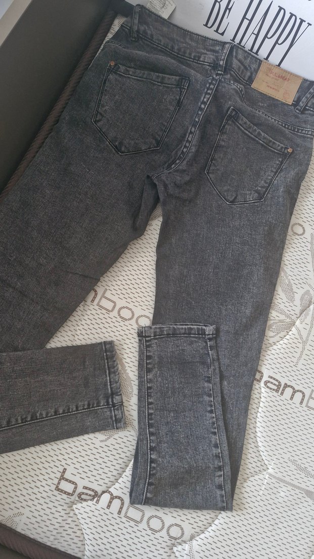 Gri Regular Fit Kadın Kot Pantolon - Görsel 4