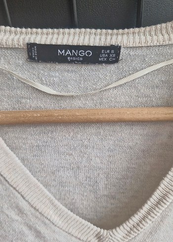 Bej V Yaka Uzun Kollu Kadın Triko - Görsel 6