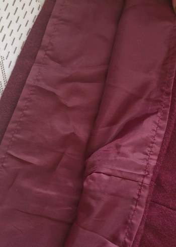 Bordo Düğmeli Midi Kadife Etek - Görsel 4