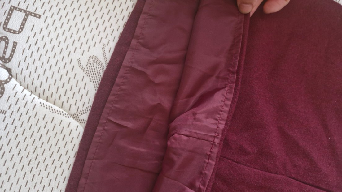 Bordo Düğmeli Midi Kadife Etek - Görsel 4