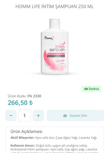 Homm Life Intim Şampuan 250 ml - Görsel 3