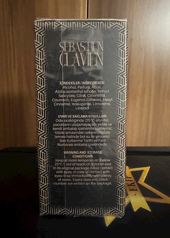 Altın Renkli Sebastien Claven Erkek Parfümü 50 ml - Görsel 2