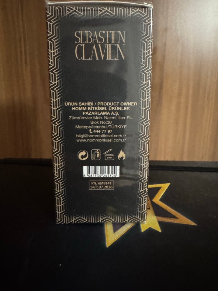 Altın Renkli Sebastien Claven Erkek Parfümü 50 ml - Görsel 3