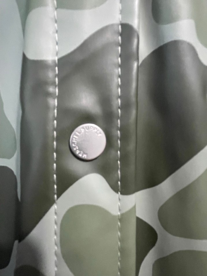 Düğmeli Kamuflaj Kadın Yağmurluk - Görsel 3