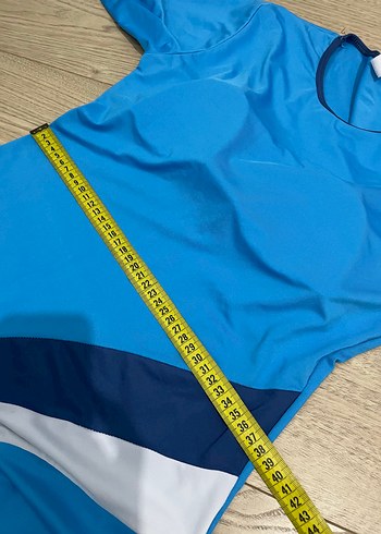 Mavi Drapeli Uzun Kollu Kadın Mayo haşama Takımı - Görsel 9