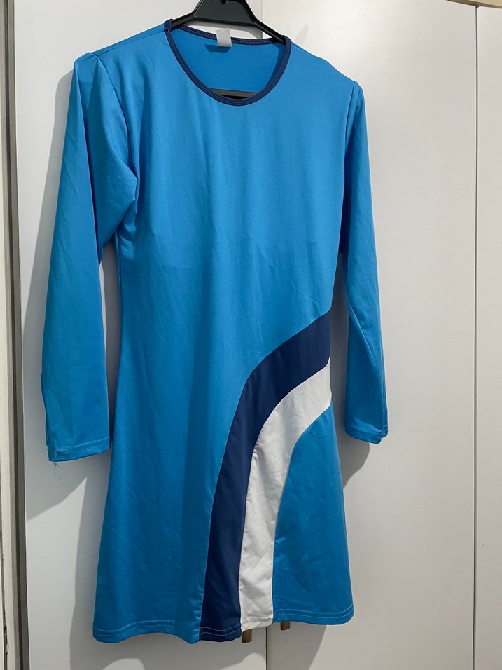 Mavi Drapeli Uzun Kollu Kadın Mayo haşama Takımı - Görsel 3