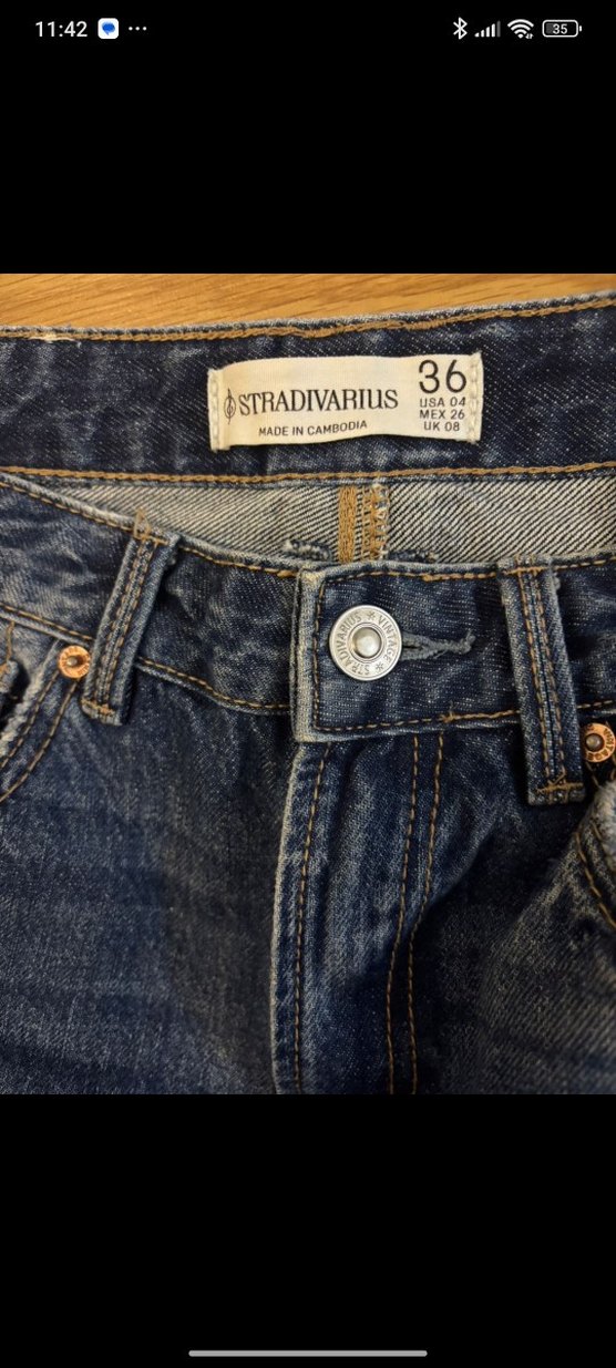 lacivert kot şort - Görsel 2