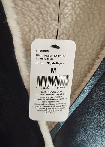 Kürklü Siyah Deri Kadın Yelek - Görsel 3