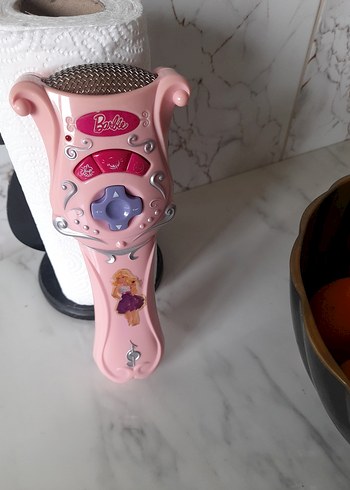 Renkli Pembe Barbie Müzikli Oyuncak Mikrofon - Görsel 2
