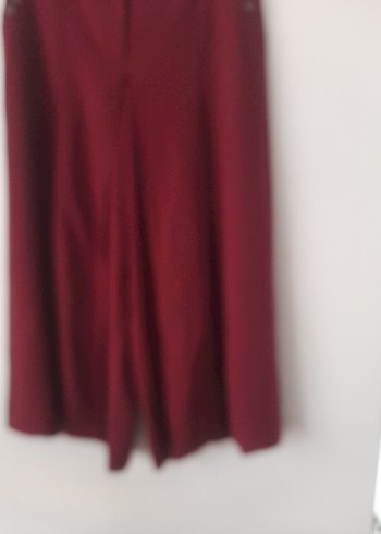 Bordo Kadın Salaş Kumaş Pantolon