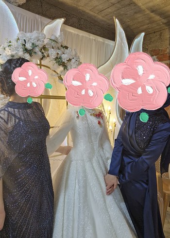 Lacivert Uzun Bohem Kadın Abiye Elbise - Görsel 5