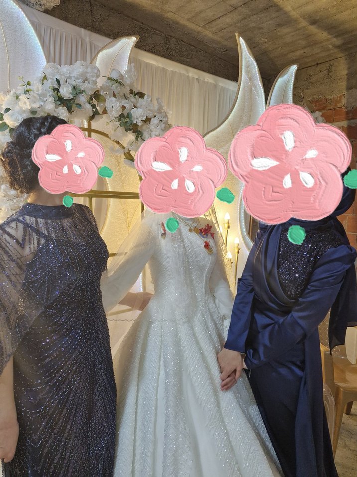 Lacivert Uzun Bohem Kadın Abiye Elbise - Görsel 5