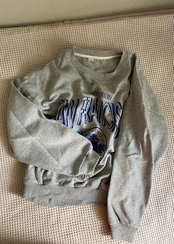 Mavi Jeans Gri Baskılı Kadın Sweatshirt