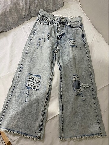 Diğer Yırtık bol jean pantolon