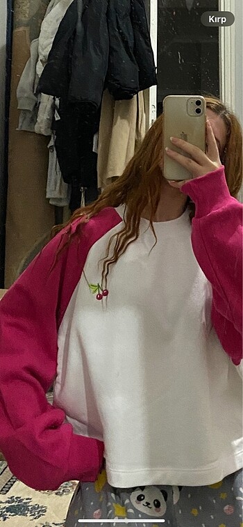 Oversıze sweat pembe