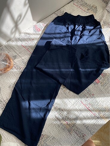 m Beden Yazlık keten bol paça pantolon