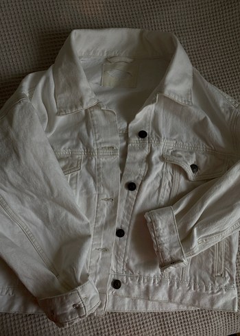 Beyaz oversıze  Kot Ceket - Görsel 2