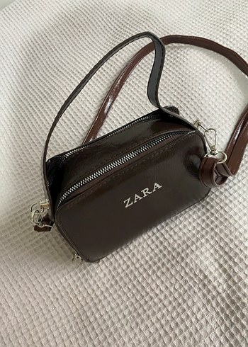 Zara acı kahve Yılan Baskılı Deri Çanta - Görsel 2