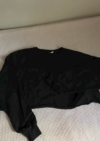 m Beden siyah Renk Siyah Kadın Uzun Kollu Salaş Sweatshirt