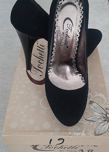 Siyah Nubuk Topuklu Ayakkabı - Görsel 10