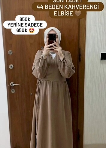 44 beden KAHVERENGİ ELBİSE