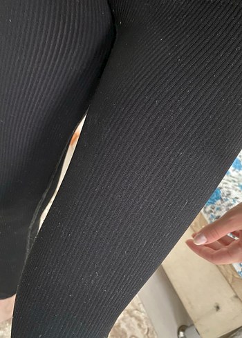 s Beden siyah Renk Siyah Kadın fitilli Spor Tayt