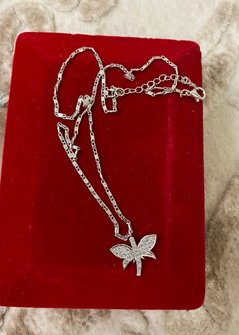 Accessorize İşlemeli Zincir Detaylı gümüş Kadın Kolye